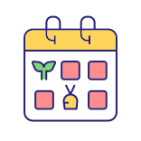 external Harvest-Date-gardening-tips-filled-color-icons-papa-vector icon
