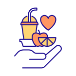 external Healthy-Snacks-In-School-Cafeteria-student-mental-health-filled-color-icons-papa-vector icon