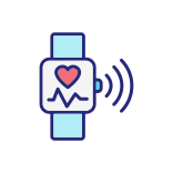 external Heart-rate-monitoring-pixel-perfect-RGB-color-icon-iot-filled-color-icons-papa-vector icon