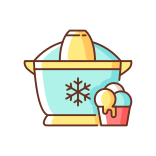 external Ice-Cream-Maker-small-kitchen-appliances-filled-color-icons-papa-vector icon