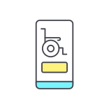 external Inclusive-Design-for-Users-with-Disabilities-ui-and-ux-principles-filled-color-icons-papa-vector icon