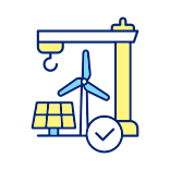 external Installing-Clean-Energy-Generating-Equipment-power-purchase-agreement-filled-color-icons-papa-vector icon