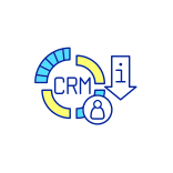 external Integration-Of-CRM-Systems-lead-management-filled-color-icons-papa-vector icon