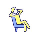 external Lazy-Worker-radiation-safety-filled-color-icons-papa-vector icon