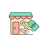 external Lease-small-business-filled-color-icons-papa-vector icon