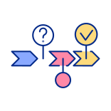 external Logical-Thinking-Process-microlearning-filled-color-icons-papa-vector icon