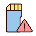 external Low-Disk-Space-Warning-warning-filled-color-icons-papa-vector icon