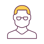 external Man-with-Eyeglasses-payroll-filled-color-icons-papa-vector icon