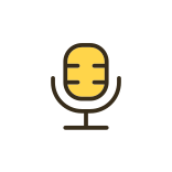 external Microphone-photo-and-video-filled-color-icons-papa-vector icon