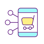 external Multifunctional-Shopping-App-customer-engagement-filled-color-icons-papa-vector icon