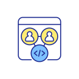 external Online-Collaboration-programming-languages-filled-color-icons-papa-vector icon