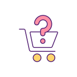 external Online-Shopping-Problem-attracting-new-customers-filled-color-icons-papa-vector icon