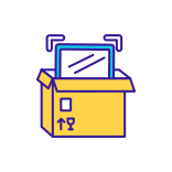 external Order-Packaging-warehouse-management-filled-color-icons-papa-vector icon
