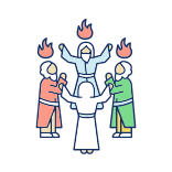 external Pentecost-Celebration-bible-narratives-filled-color-icons-papa-vector icon