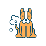 external Pet-Dander-air-pollution-disease-filled-color-icons-papa-vector icon
