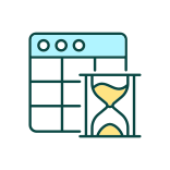 external Precise-Schedule-hunger-and-food-security-filled-color-icons-papa-vector icon
