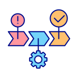 external Process-Stages-disease-monitoring-filled-color-icons-papa-vector icon