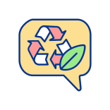 external Promoting-Eco-Friendly-Behaviour-circular-economy-filled-color-icons-papa-vector icon