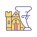 external Protect-Architectural-Heritage-Against-Disaster-heritage-conservation-filled-color-icons-papa-vector icon