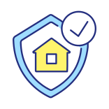 external Protected-House-renewable-energy-at-home-filled-color-icons-papa-vector icon