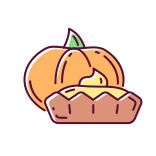 external Pumpkin-Tartlet-pumpkin-recipes-filled-color-icons-papa-vector icon