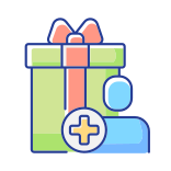 external Purchase-Bonus-For-Registering-On-Website-Or-Application-loyalty-program-filled-color-icons-papa-vector icon