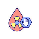 external Radioactive-Contamination-of-Water-radiation-safety-filled-color-icons-papa-vector icon