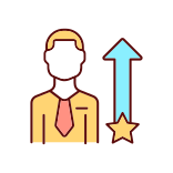 external Raising-Employee-Qualification-common-business-problems-filled-color-icons-papa-vector icon