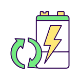 external Recycling-Process-battery-recycling-filled-color-icons-papa-vector icon