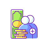 external Refer-a-friend-Program-sports-betting-filled-color-icons-papa-vector icon