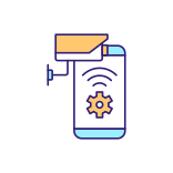 external Remote-Monitoring-iot-in-business-filled-color-icons-papa-vector icon