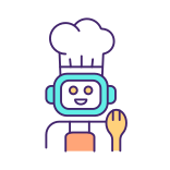external Robot-Chef-automation-filled-color-icons-papa-vector icon