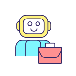 external Robot-Worker-information-industry-filled-color-icons-papa-vector icon