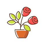external Rose-Bushes-gardening-store-categories-filled-color-icons-papa-vector icon