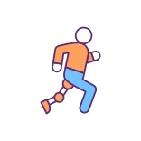 external Runner-prosthetics-filled-color-icons-papa-vector icon