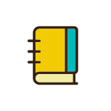 external School-Notebook-education-filled-color-icons-papa-vector icon