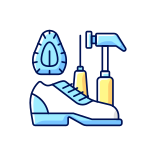 external Shoe-Repair-And-Reconditioning-clothing-alteration-and-repair-service-filled-color-icons-papa-vector icon