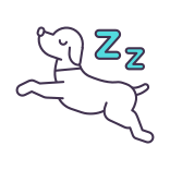 external Sleeping-Dog-road-trip-filled-color-icons-papa-vector icon