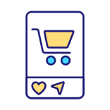 external Social-Media-Marketing-online-shop-management-filled-color-icons-papa-vector icon