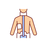 external Spinal-Curvatures-Correction-scoliosis-filled-color-icons-papa-vector icon