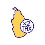 external State-Tax-business-in-asia-filled-color-icons-papa-vector icon