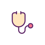 external Stethoscope-medicine-filled-color-icons-papa-vector icon