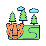 external Taiga-land-types-filled-color-icons-papa-vector icon