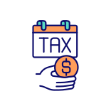 external Taxation-wealth-management-filled-color-icons-papa-vector icon