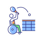 external Tennis-paralympic-games-filled-color-icons-papa-vector icon