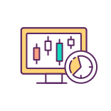 external Trading-Time-stock-market-trading-filled-color-icons-papa-vector icon