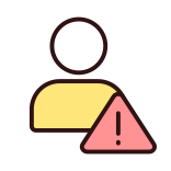 external Unknown-User-Warning-warning-filled-color-icons-papa-vector icon