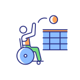 external Volleyball-paralympic-games-filled-color-icons-papa-vector icon