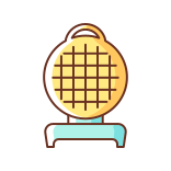 external Waffle-Maker-small-kitchen-appliances-filled-color-icons-papa-vector icon
