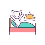 external Wake-Up-morning-routine-filled-color-icons-papa-vector icon